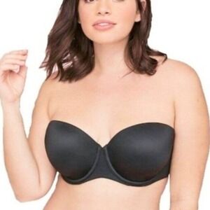 Cacique Smooth Boost Strapless‎ Multi-Way Black Bra 38D